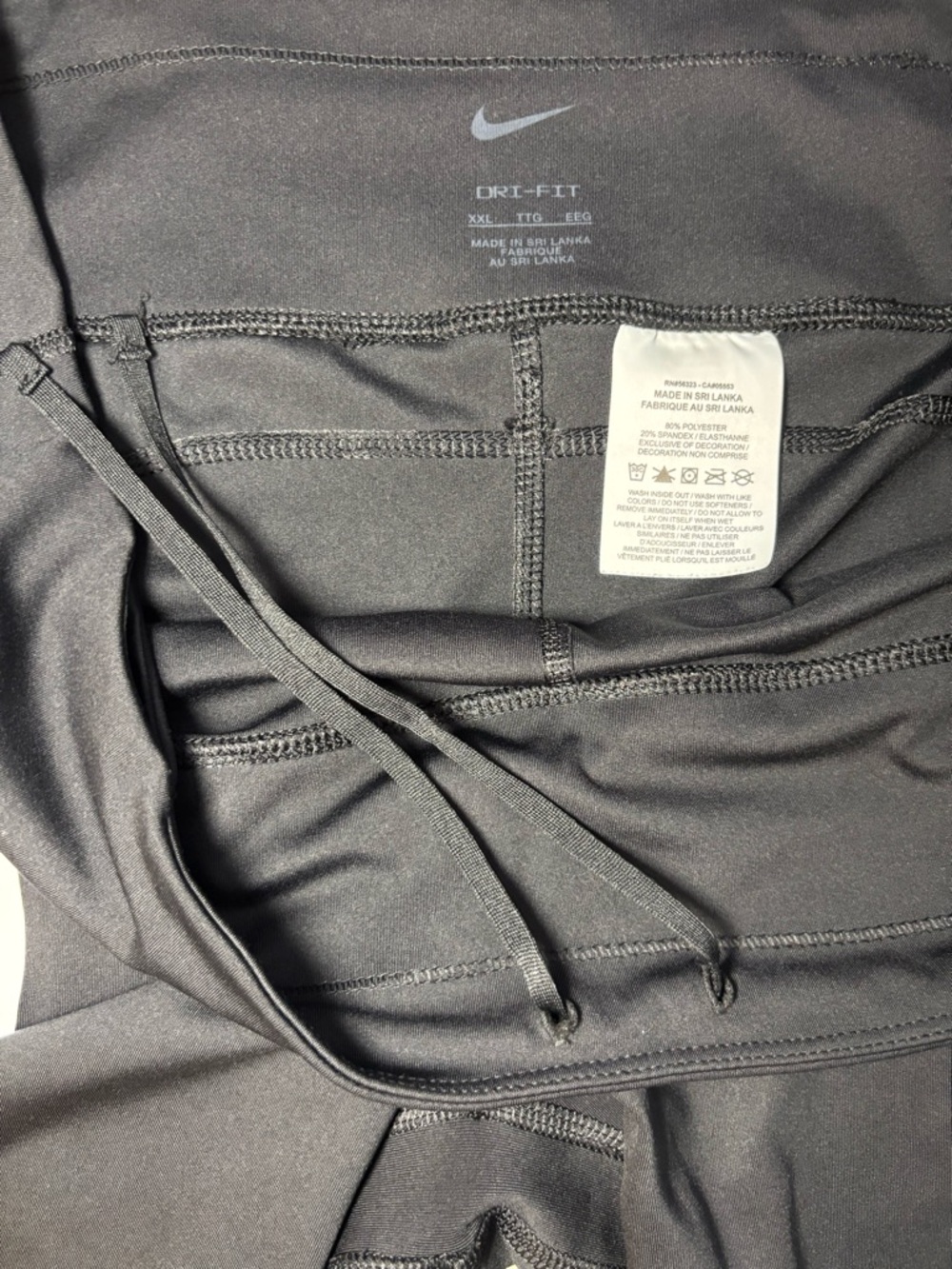 Nike Dri-FIT Bike Shorts XXL Black 7” Inseam Pockets Athletic Gym - Picture 3 of 6